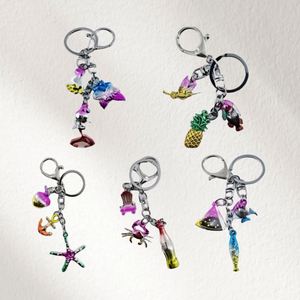 Innovative Custom Magnetic Resin Zinc Alloy Keychain Multi-Ring Ocean Cartoon Carabiner Premium Quality Customizable <b>Keyring</b> - Product Image 6