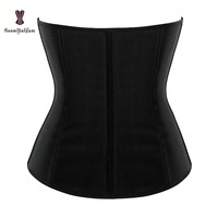 Ceinture en Latex pour femmes, Corset de taille haute avec 9 pressions en acier