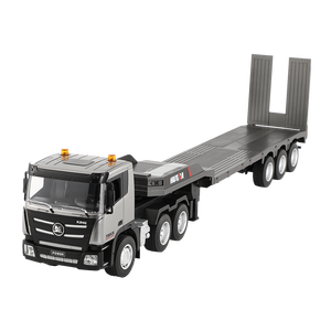 חדש 9ch 1/18 huina 1318 2.4g rc טריילר משאית חצי סגסוגת שטוח טריילר שטוח 12 רכב הנדסת גלגל שליטה מרחוק - Product Image 1