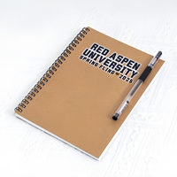 Carnet minimaliste B6 en papier kraft recyclable, couverture souple, reliure spirale, impression UV sélective pour la promotion marketing des petites entreprises, vente en gros