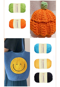 Commercio all'ingrosso di 50 grammi per pezzo di tessuto striscia di <span class=keywords><strong>cotone</strong></span> 68% e 32% di nylon chunky tubo di <span class=keywords><strong>cotone</strong></span> filato di <span class=keywords><strong>cotone</strong></span> per uncinetto - Product Image 6