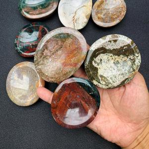 Vente en gros de petits bols sculptés en jaspe océanique, style bohème naturel, pierre de guérison en cristal pour la décoration intérieure et les cadeaux - Product Image 1