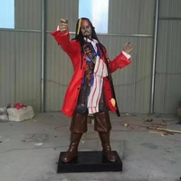 Statue de Pirate en Résine Grandeur Nature, Sculpture de Personnage de Film en Fibre de Verre pour Décoration de Parc Extérieur