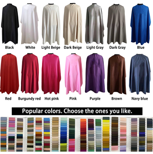 Cape de Barbier en Polyester Pongee <span class=keywords><strong>à</strong></span> Impression Intégrale <span class=keywords><strong>avec</strong></span> Fermeture <span class=keywords><strong>à</strong></span> Boutons Métalliques et Clips, Cape de Coiffeur pour Salon de Beauté - Product Image 2