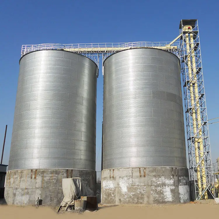 Grain storage silo size 500T 100T 1000T 2000T 3000Ton wheat storage silo corn steel silo price