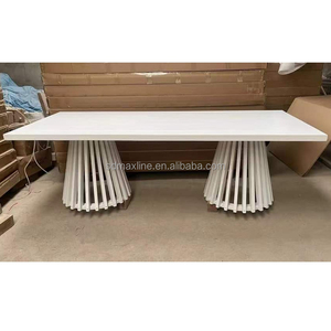 Mesa de comedor rústica de madera para restaurantes grandes de <span class=keywords><strong>estilo</strong></span> europeo moderno - Product Image 2