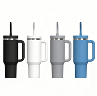 Mug isotherme Hong Ling Sleek 40oz en acier inoxydable – Compatible porte-gobelet de voiture et spécial rentrée scolaire