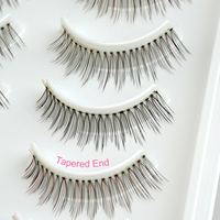 5 7 8 10 paires Pack fait à la main faux cils Super mince bande claire 0.02mm longueur 6-11mm Style naturel cheveux synthétiques modèle boîte