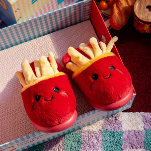 Nuovi Arrivi: Pantofole da Donna con Punta Chiusa, Design a Tema Cibo, in Peluche, Stile Semplice, Calde e alla Moda per la Casa - Product Image 2