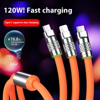 Ligne de données passager 120W charge super rapide trois en un pour téléphones mobiles Geek Line TYPE-C Applicabilité Stock Machine One
