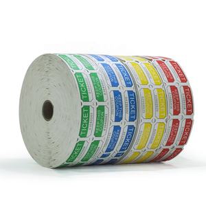 사용자 정의 더블 아케이드 상환 추첨 티켓 오프셋 인쇄 골판지 코팅 용지에 인사말 카드 연속 번호 매기기 - Product Image 4