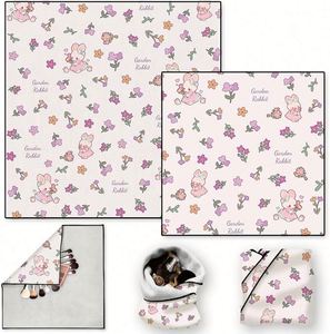 กระเป๋าเครื่องสำอางแบบพกพา ลายกระต่ายน่ารัก ผ้ามหัศจรรย์ติดเองได้ ใช้ซ้ำได้ สำหรับใส่เลนส์กล้อง - Product Image 1