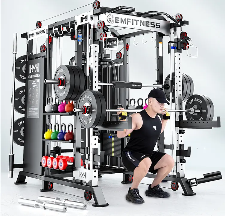 Multi Function Gym Fitness Equipment Exercise Smith Machine for commercial gym use