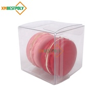 Boîte d'emballage en plastique transparente pour macarons, boîte pliable en PET transparente pour chocolats, biscuits, cadeaux de Noël