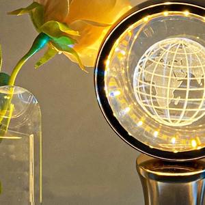 Crystal Globe Projector <b>Table</b> Lamp LED <b>USB</b> Rechargeable Night Light <b>Bedside</b> Bar Cafe Atmosphere Light Home Decor Bedroom Lamp - Product Image 6
