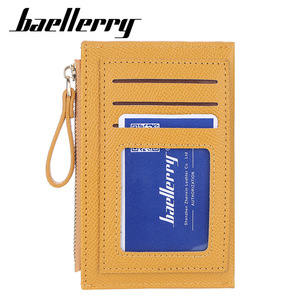 กระเป๋าใส่เหรียญขนาดเล็กสำหรับผู้หญิง Baellerry หนัง PU แบบซิปแนวตั้ง พร้อมสายคล้องข้อมือ สีพื้น ลายลิ้นจี่ ขนาด 5 นิ้ว - Product Image 2