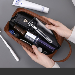<strong>Groomsmen</strong> <strong>Gifts</strong> Organizer Hanging Shaving <strong>Bag</strong> PU Leather Toiletry Cosmetic <strong>Bag</strong> <strong>for</strong> Wedding - Product Image 5