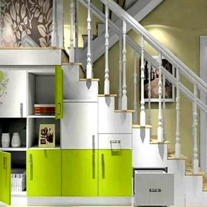 Mobiletto <span class=keywords><strong>Portascarpe</strong></span> in Legno Moderno per Villa e Hotel, Sotto le Scale, Scaffale per Ripostiglio nel Soggiorno - Product Image 5