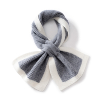 Écharpe en cachemire pur à 100 %, colorée, perforée, petite, pour l'hiver, écharpe croisée tricotée pour femmes
