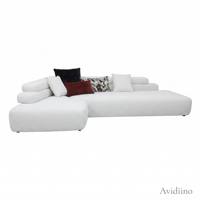 Modernes Modulares Gebogenes Sofa 3500mm Anpassbare Stofffarbe Luxus Wohnzimmer-Lounge-Möbel für Hotel- und Villenprojekte
