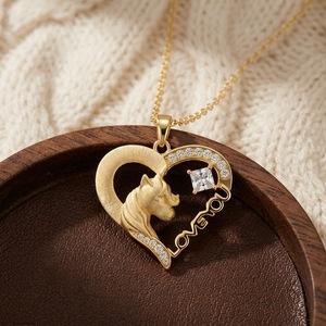 Collana con Ciondolo a Forma di Ghepardo in Argento Sterling S925, Gioiello Spazzolato con Moissanite, Regalo d'Amore - Product Image 2