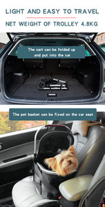 M301 perjalanan luar ruangan aluminium Aloi portabel dipisah 4-roda kereta dorong anjing pabrik grosir - Product Image 6