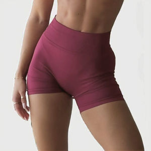 Shorts de sport pour femme, effet push-up, réversibles, en Spandex/Nylon, 4,5 pouces, avec fronces naturelles, taille haute élastique, pour le yoga - Product Image 3