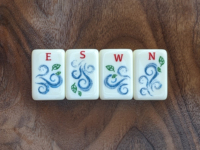Juego de Mahjong Florence Verde de 9 Piezas, Estilo Americano, Incluye 152 Fichas de Mahjong Grabadas, Juego de Mahjong Tradicional