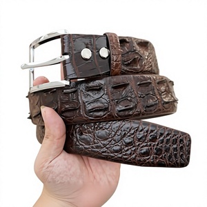 Ceinture en cuir véritable faite à la main, boucle en laiton marron, style décontracté respirant, artisanat durable, cadeau de mariage/anniversaire, World Craft - Product Image 1