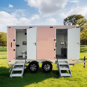Vendita diretta della fabbrica portatile in acciaio Mobile wc rimorchio stile di Design cinese per il bagno contenitore rimorchi per bagno - Product Image 3