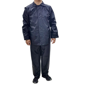 Bộ đồ mưa polyester chất lượng cao HL3074 màu xanh đậm, xanh quân đội, đen, có lớp phủ PVC - Product Image 5