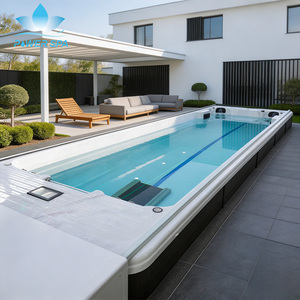 Piscine de nage extérieure compacte 5M, design gain de place, nage à contre-courant et jets de massage d'hydrothérapie professionnels - Product Image 6