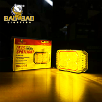 Feux LED de moto BAOBAO Explorer en aluminium blanc et jaune, avec 4, 6 ou 8 lentilles, clignotants rouges et bleus, type feux de police