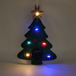 Luz LED <span class=keywords><strong>de</strong></span> jardín para exteriores con forma <span class=keywords><strong>de</strong></span> árbol <span class=keywords><strong>de</strong></span> Navidad y Papá Noel, metálica, solar, impermeable, para decoración <span class=keywords><strong>de</strong></span> jardín y camino. - Product Image 3