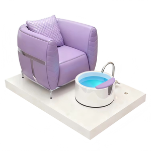 <span class=keywords><strong>Fauteuil</strong></span> de pédicure de luxe en or blanc avec bassin pour les pieds et robinet, style <span class=keywords><strong>fauteuil</strong></span> de spa avec coussin pour salon de manucure - Product Image 6