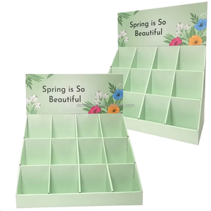 Изготовленный на заказ экологичный настольный стенд из картона с цветной печатью для продвижения косметики и средств по уходу за кожей - Product Image 4