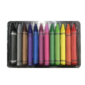 13.5*111 MILLIMETRI Premium Grande Jumbo Formato 12 Colori di Figura del Triangolo Pastelli Pastello A Cera Per Bambini Per Bambini Triangolare