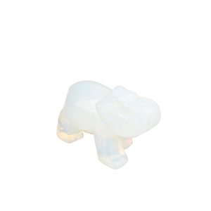 Bianco Giada Scultura del mestiere di Pietra Scolpita Carvingcrafts Elefante di Pietra naturale Mestiere Figurine Per La Decorazione Domestica - Product Image 2