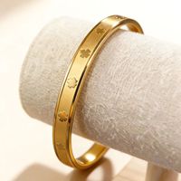 Bracelet Van Clover Bangle Cleef, aspect diamant, acier inoxydable, étanche, sans ternissement, bijoux d'été pour femmes