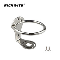 RICHWITS Porte-gobelet de style panier de basket en acier inoxydable 304, antirouille, poli miroir, avec vis de montage et quincaillerie