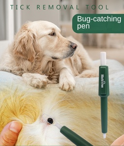 Nouveau chat chien tique torsion dissolvant crochet sélecteur puces gratter extracteur animal toilettage produit acariens outil pince à épiler stylo louses pince - Product Image 5