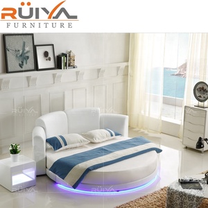 הטוב ביותר באיכות שינה ריהוט זול עגול מיטות לבן למבוגרים עם LED אור - Product Image 2