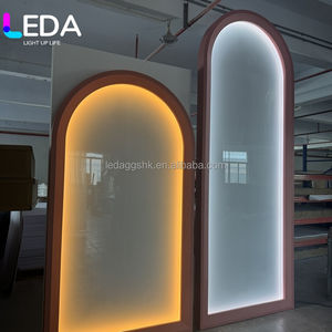 LEDA Colorful Pvc Acrylic Round Led Light Wall <b>Stand</b> Wedding White Arch Wedding Background Party Wedding Event Decor - Product Image 6