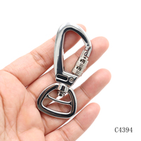 Mousqueton pivotant en nickel avec verrou pour laisse de chien, crochet robuste pour charge lourde