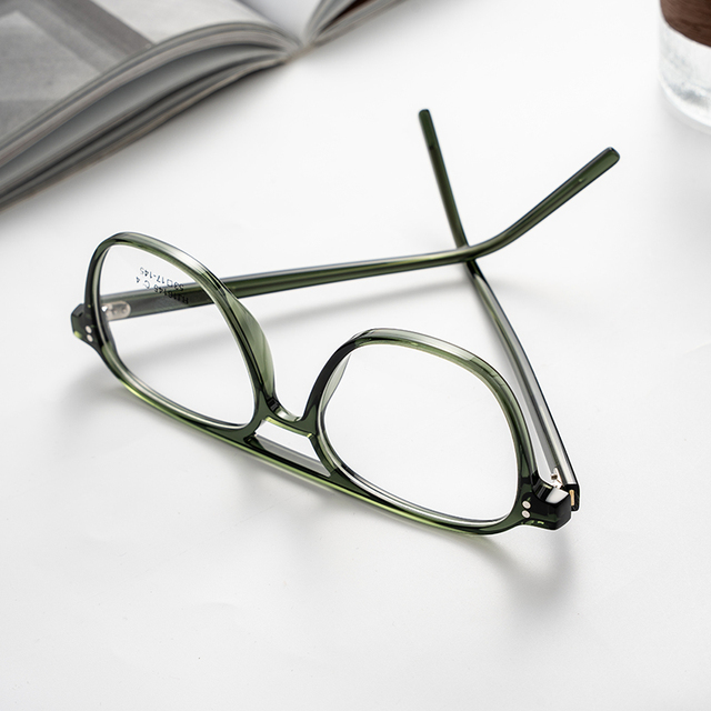 Premium Acetate Double Optical Frame Hypoallergenic Handmade Eyeglass Frames for Men & Women Daily Wear