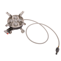 Réchaud de camping au propane en acier STARCAMP 9800W, pliable, application par pulvérisation, randonnée, brûleur électronique portable