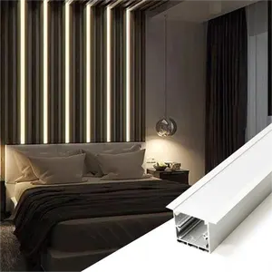 Strip Lampu Led Profil Aluminium Fleksibel 12V 24V Ruang Tamu Dalam Ruangan Terpasang Tersembunyi Langit-langit Harga Pabrik