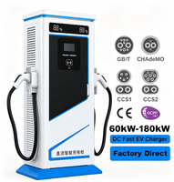 Station de recharge DC pour véhicules électriques haute puissance 120 kW, double port, IP55, large plage d'humidité