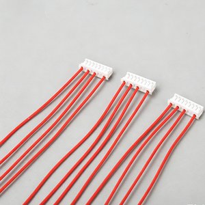 定制双端4针端子线束，用于家用电器控制板的红色PVC绝缘镀锡铜跳线电缆 - Product Image 4