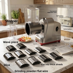 Nouvelle machine de préparation alimentaire multifonctionnelle motorisée <span class=keywords><strong>pour</strong></span> couper les fruits et <span class=keywords><strong>légumes</strong></span>, hacher les pommes de terre en chips et les concombres en tranches - Product Image 4